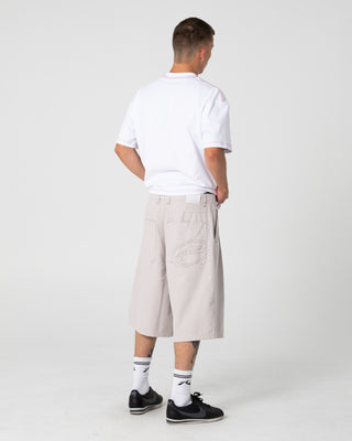 Man wearing Enigma Pleated Short in Stone