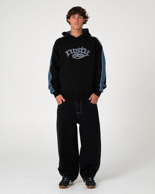 Man wearing Scream Hooded Fleece in Black