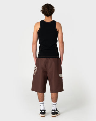 Man wearing Slack Jack Ribbed Heavy Tank in Black2
