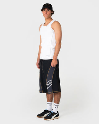 Man wearing Slack Jack Ribbed Heavy Tank in White