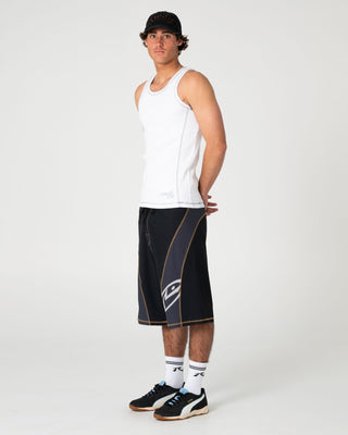 Man wearing Slack Jack Ribbed Heavy Tank in White