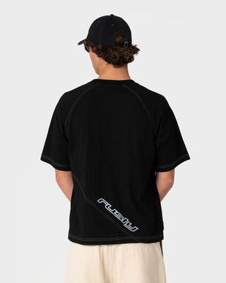Man wearing Pablo Flash Short Sleeve Tee in Black