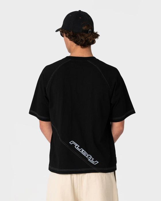 man-wearing-pablo-flash-short-sleeve-tee-in-black