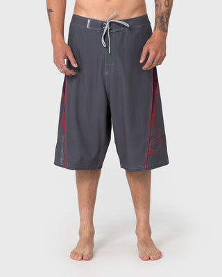 Man wearing Viper Fixed Waist Boardshort in Steel