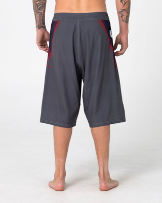 Man wearing Viper Fixed Waist Boardshort in Steel