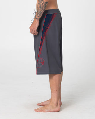 Man wearing Viper Fixed Waist Boardshort in Steel