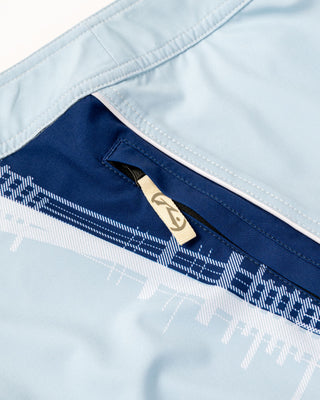 Man wearing Viper Fixed Waist Boardshort in Sky Blue