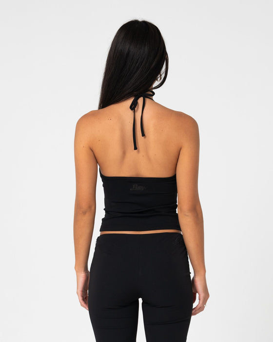 woman-wearing-hot-daym-halter-top-in-black