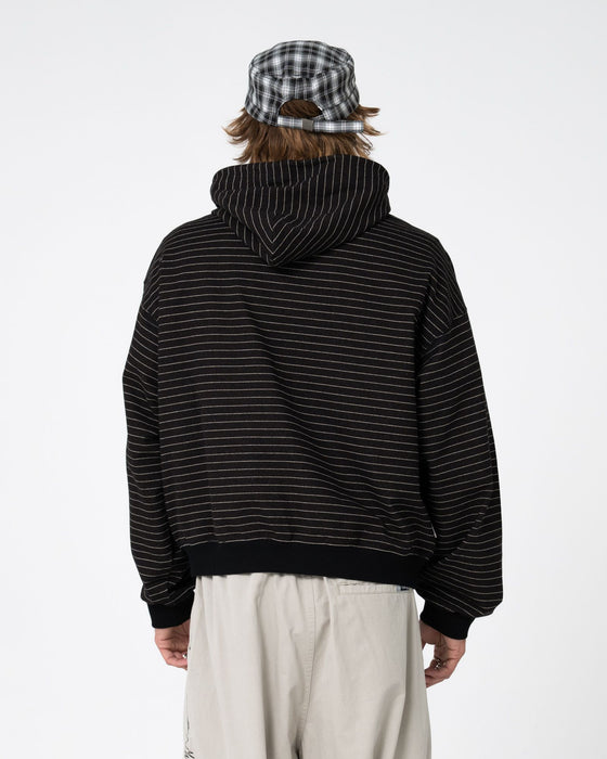 man-wearing-racka-zip-thru-hooded-fleece-in-black