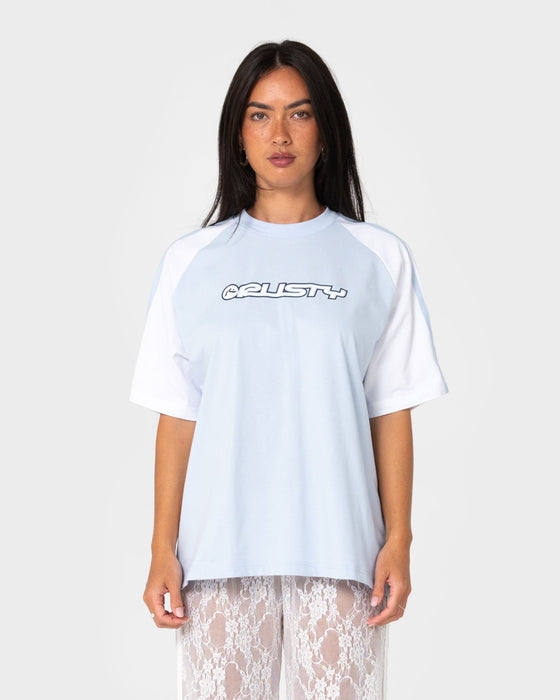 woman-wearing-alex-raglan-oversize-tee-in-retro-blue-white