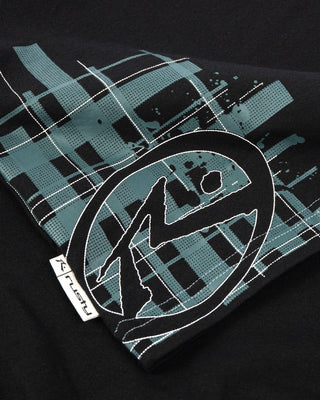 Man wearing Check Wise Short Sleeve Tee in Black