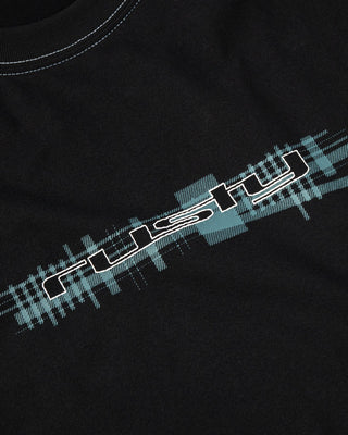 Man wearing Check Wise Short Sleeve Tee in Black