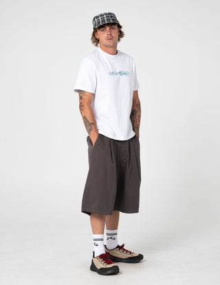 Man wearing Check Wise Short Sleeve Tee in White