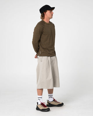 Man wearing Huff N Puff Long Sleeve Tee in Savanna