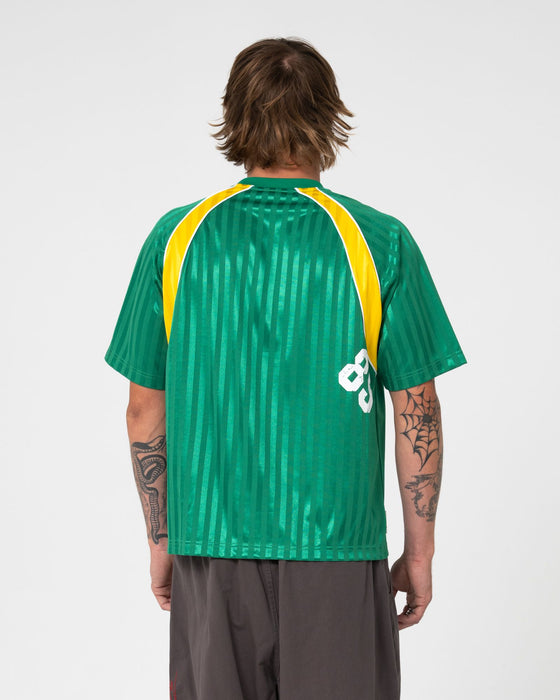 man-wearing-woopty-short-sleeve-sports-tee-in-boston-green
