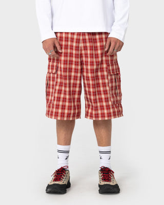 Man wearing Screwdriva Elastic Cargo Short in Red