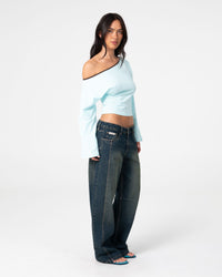 Yuno Reverse Long Sleeve Slouch Top