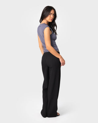 Woman wearing Its That Time Layered Top in Carbon