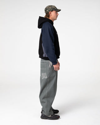 Man wearing Splish Splash Hooded Fleece in Black