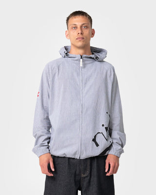 Man wearing Pindriva Zip-thru Jacket in Black