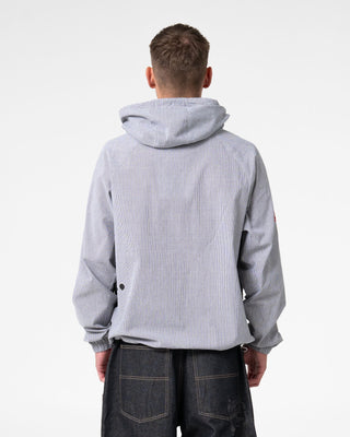 Man wearing Pindriva Zip-thru Jacket in Black