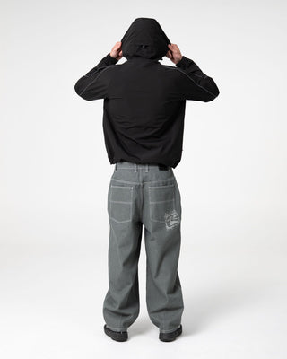 Man wearing Scyther Rain Jacket in Black