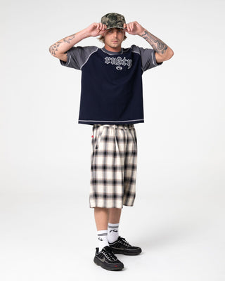 Man wearing Decoy Short Sleeve Tee in Navy Blue