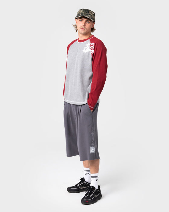 man-wearing-shadow-waffle-long-sleeve-tee-in-grey-marle