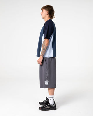 Man wearing Splish Splash Short Sleeve Tee in China Blue