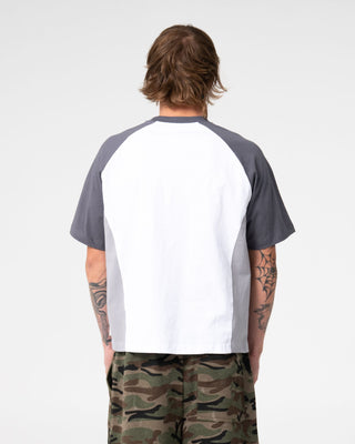 Man wearing Splish Splash Short Sleeve Tee in White