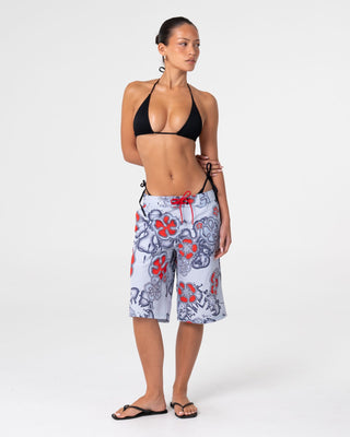 Woman wearing Saxos Fixed Waist Boardshort in Floral
