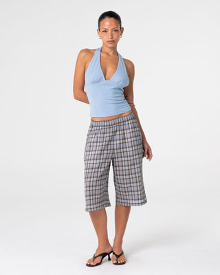 Woman wearing Layla Halter Top in Blue
