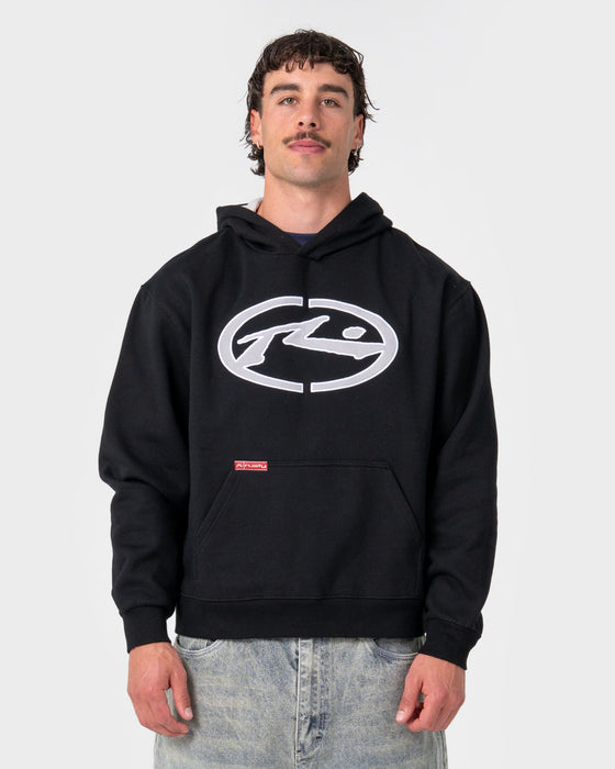 man-wearing-polar-ops-hooded-fleece-in-black