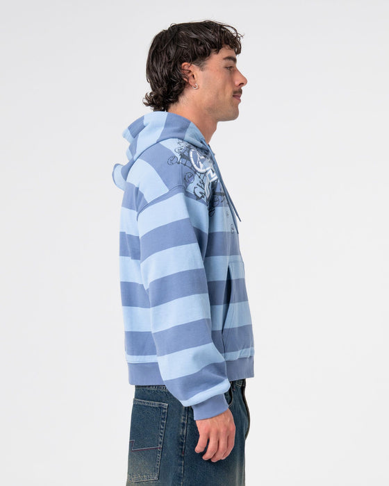 man-wearing-kodak-walk-zip-thru-hooded-fleece-in-shadow-blue