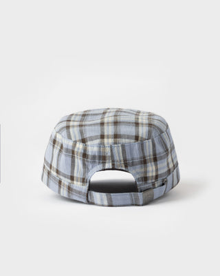 Womens Mik Check Military Cap in Blue Check