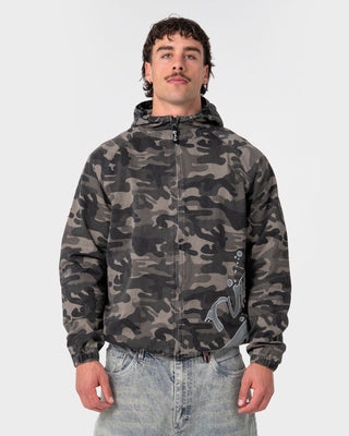 Man wearing Bushwacka Zip-thru Jacket in Carbon