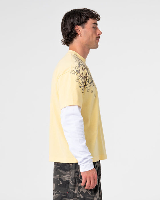 man-wearing-kodak-walk-mock-long-sleeve-tee-in-popcorn
