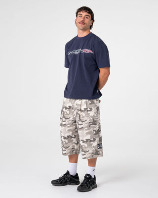 Man wearing Dragon Boosta Short Sleeve Tee in Dark Blue