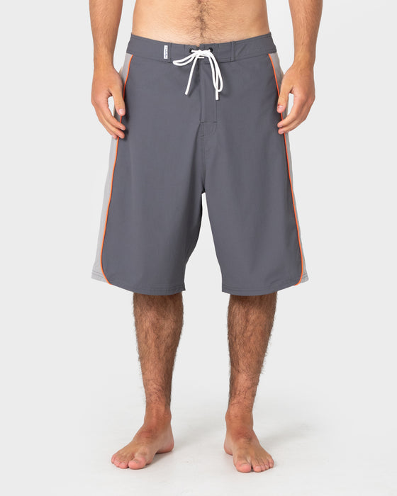 man-wearing-rusty-x-halco-24-boardshort-in-steel