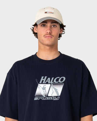 Rusty x Halco 6 Panel Cap in Cream