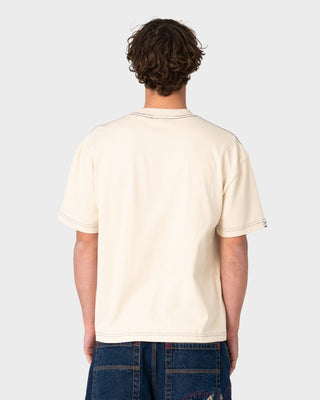 Model wearing Five In Da Pot Short Sleeve Tee in Cream