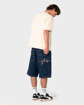 Model wearing Five In Da Pot Short Sleeve Tee in Cream