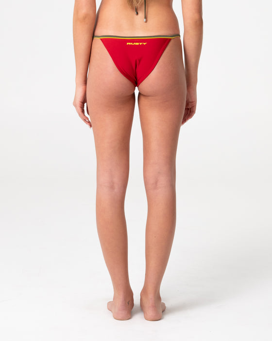 woman-wearing-howzit-midi-bikini-bottom-in-red-khaki