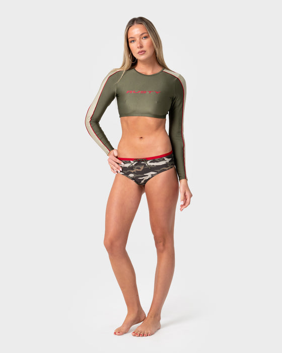 woman-wearing-rambo-zoe-cheeky-bikini-short-in-camo-stripe