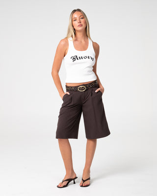 Woman Wearing Zoe Tank in White