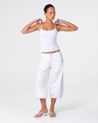 Woman wearing Real Time Fitted Tank in Off White