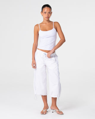 Woman wearing Real Time Fitted Tank in Off White