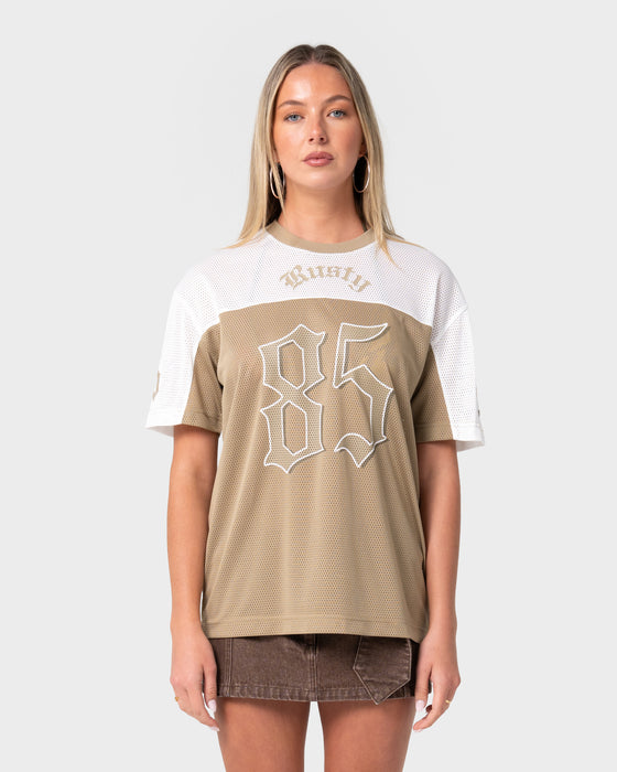 woman-wearing-z-baller-oversized-mesh-tee-in-abbey-stone