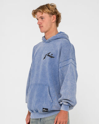 Man wearing Snow Hoodie in Blue