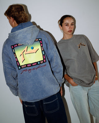 Man wearing Snow Hoodie in Blue